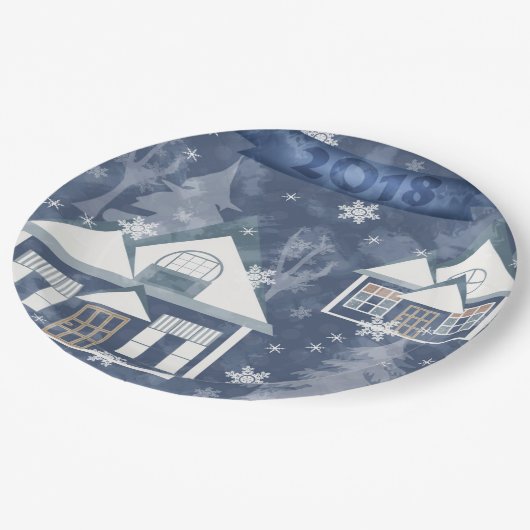 Winterlandschap Papieren Bordje (Gekanteld)