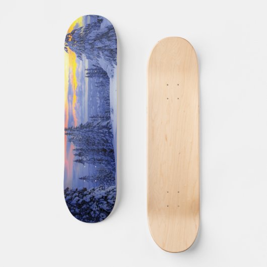 Winterlandschap Persoonlijk Skateboard (Voorkant)
