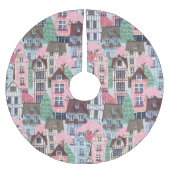 Winterlandschap Polyester Tree Skirt Kerstboom Rok (Voorkant)