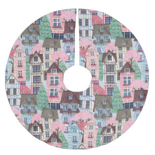 Winterlandschap Polyester Tree Skirt Kerstboom Rok