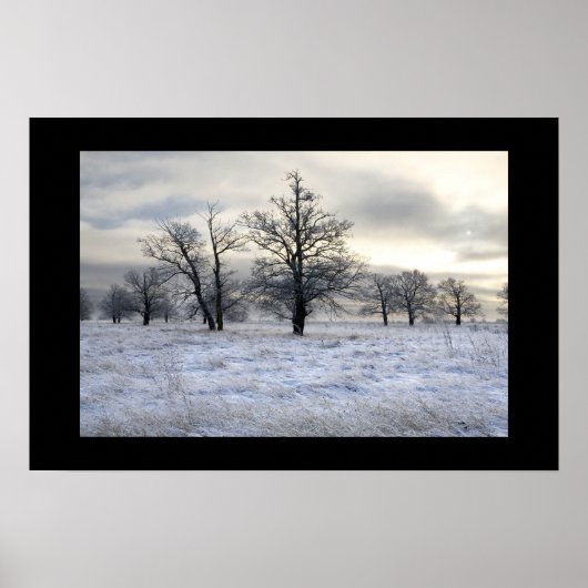 winterlandschap poster (Voorkant)