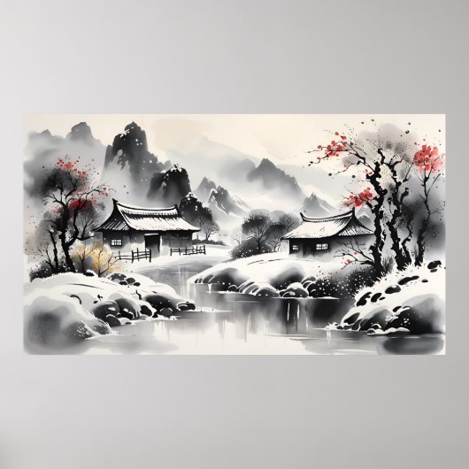 Winterlandschap Poster (Voorkant)