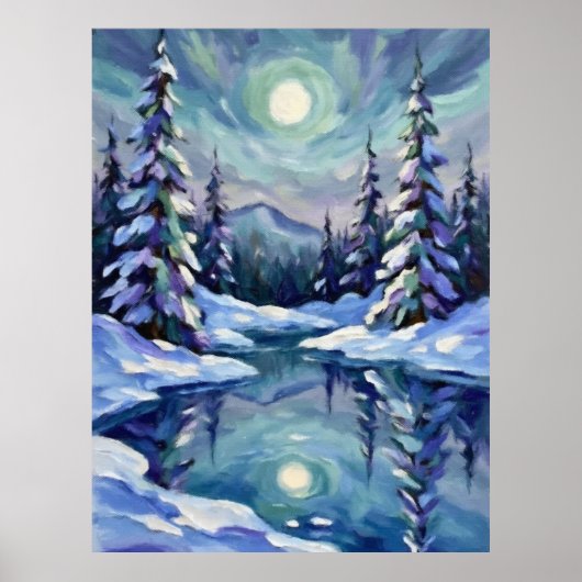 Winterlandschap  poster (Voorkant)