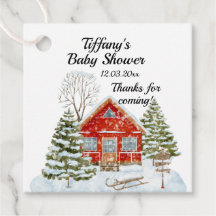 Winterlandschap Red House Baby shower