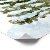 Winterlandschap Red House Baby shower Welkom Poster (Hoek)