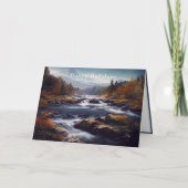 Winterlandschap Rocky River Mountains Kaart (Voorkant)