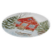 Winterlandschap Rode Huis  Snijplank (Hoek)