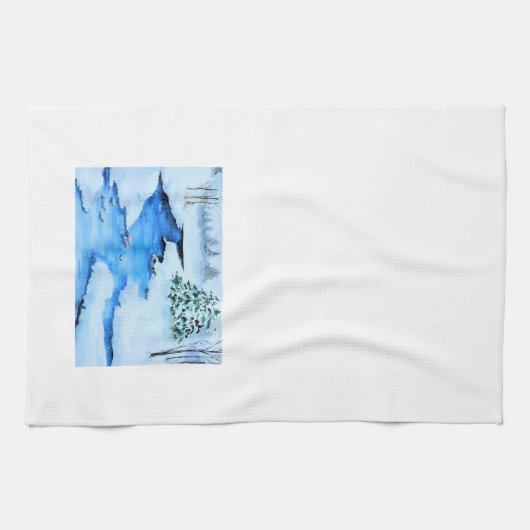 Winterlandschap Scène Theedoek (Horizontaal)