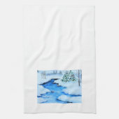 Winterlandschap Scène Theedoek (Verticaal)