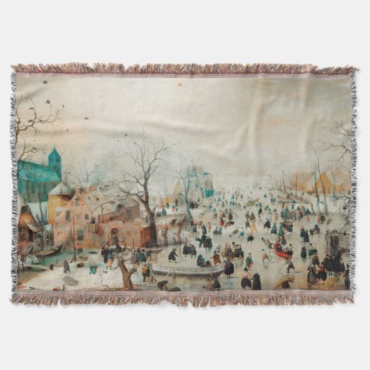Winterlandschap Schaatsers1608 Hendrick Avercamp Deken (Voorkant)