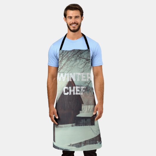 Winterlandschap Schort (Gedragen)