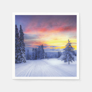 Winterlandschap Servet