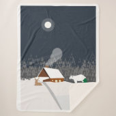 Winterlandschap Sherpa Deken (Voorkant)