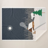 Winterlandschap Sherpa Deken (Voorkant (horizontaal))