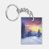 Winterlandschap Sleutelhanger (Voorkant Links)
