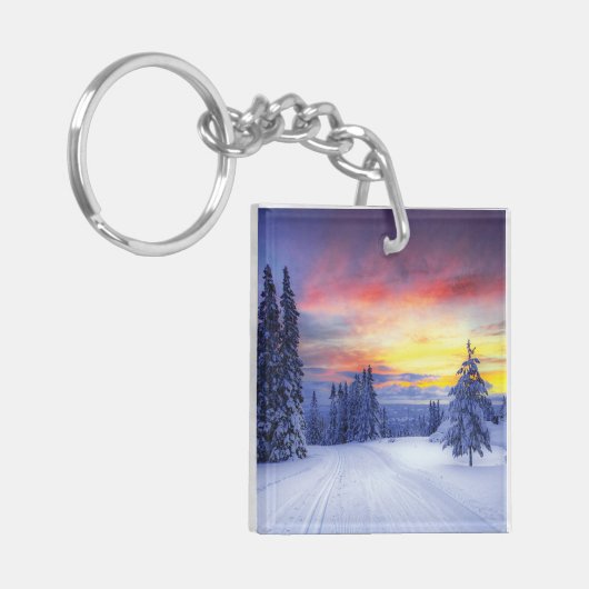 Winterlandschap Sleutelhanger (Voorkant Links)