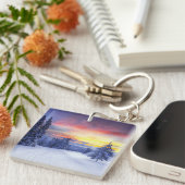 Winterlandschap Sleutelhanger (Voorkant Rechts)