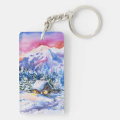 Winterlandschap Sleutelhanger (achterkant)