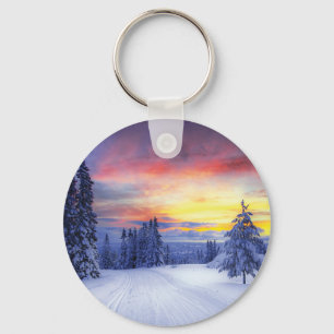 Winterlandschap Sleutelhanger