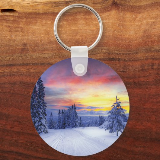 Winterlandschap Sleutelhanger (Voorkant)