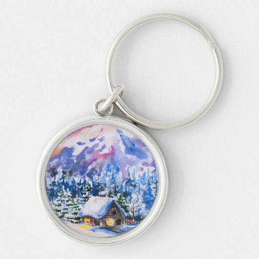 Winterlandschap Sleutelhanger (Voorkant)