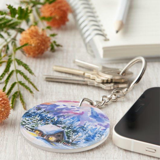 Winterlandschap Sleutelhanger (Voorkant Rechts)