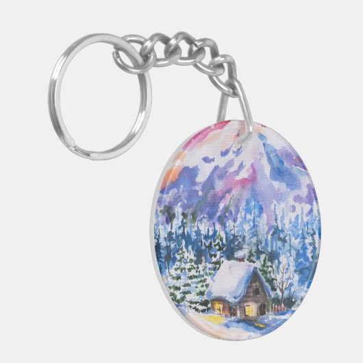 Winterlandschap Sleutelhanger (Voorkant Links)