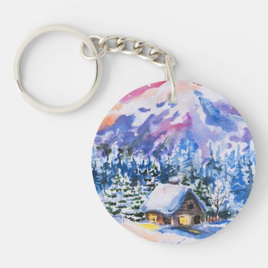 Winterlandschap Sleutelhanger (Voorkant)