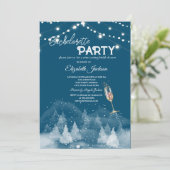 Winterlandschap Sneeuw Bachelorette Kaart (Staand voorkant)