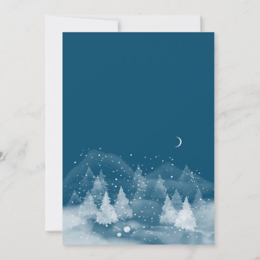 Winterlandschap Sneeuw Bachelorette Kaart (Achterkant)