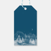 Winterlandschap Sneeuw Dank je wel Cadeaulabel (Achterkant)