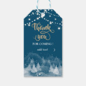 Winterlandschap Sneeuw Dank u Cadeaulabel (Voorkant)