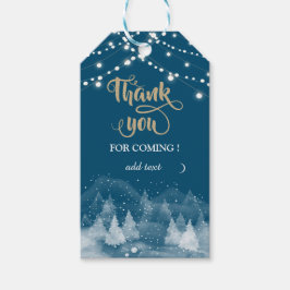 Winterlandschap Sneeuw Dank u Cadeaulabel