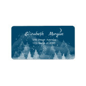 Winterlandschap Sneeuw Etiket (Voorkant)