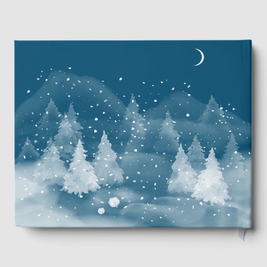 Winterlandschap Sneeuw Gastenboek (Achterkant)