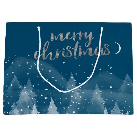 Winterlandschap Sneeuw Groot Cadeauzakje (Voorkant)