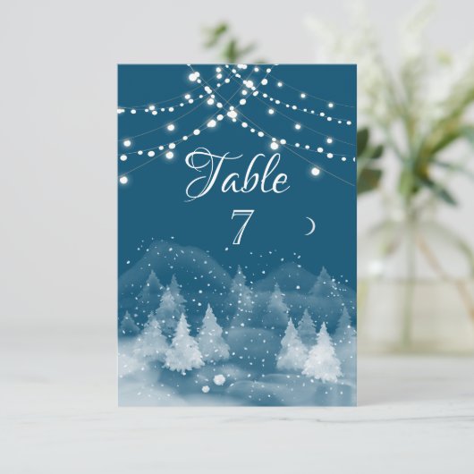 Winterlandschap Sneeuw Kaart (Staand voorkant)