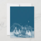 Winterlandschap Sneeuw repetitie diner Kaart (Achterkant)