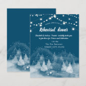 Winterlandschap Sneeuw repetitie diner Kaart (Voorkant / Achterkant)