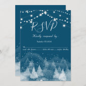 Winterlandschap Sneeuw RSVP Kaart (Voorkant / Achterkant)