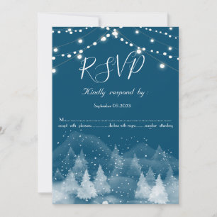 Winterlandschap Sneeuw RSVP Kaart