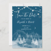 Winterlandschap Sneeuw Save the Date (Voorkant)