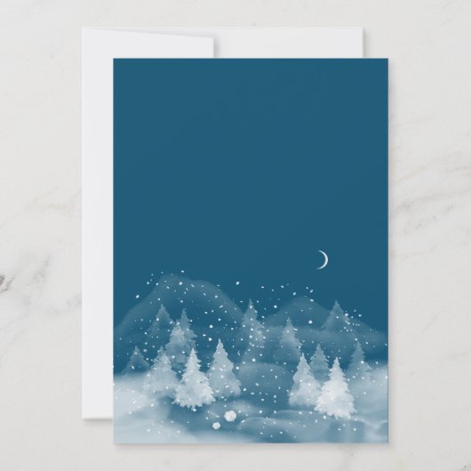 Winterlandschap Sneeuw Save the Date (Achterkant)