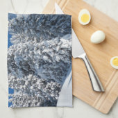 Winterlandschap sneeuw theedoek (Quarter Fold)
