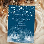 Winterlandschap Sneeuw Verloving Kaart