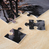 Winterlandschap sneeuwscene Jigzaag Puzzle Legpuzzel (Zijkant)