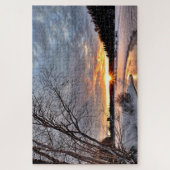 Winterlandschap sneeuwscene Jigzaag Puzzle Legpuzzel (Verticaal)