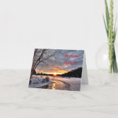 Winterlandschap Sneeuwsfeer Kerstkaart Kaart (Voorkant)