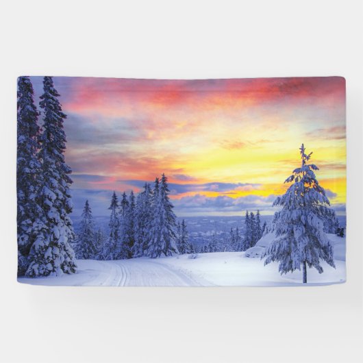 Winterlandschap Spandoek (Horizontaal)