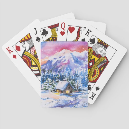 Winterlandschap Speelkaarten (Achterkant)